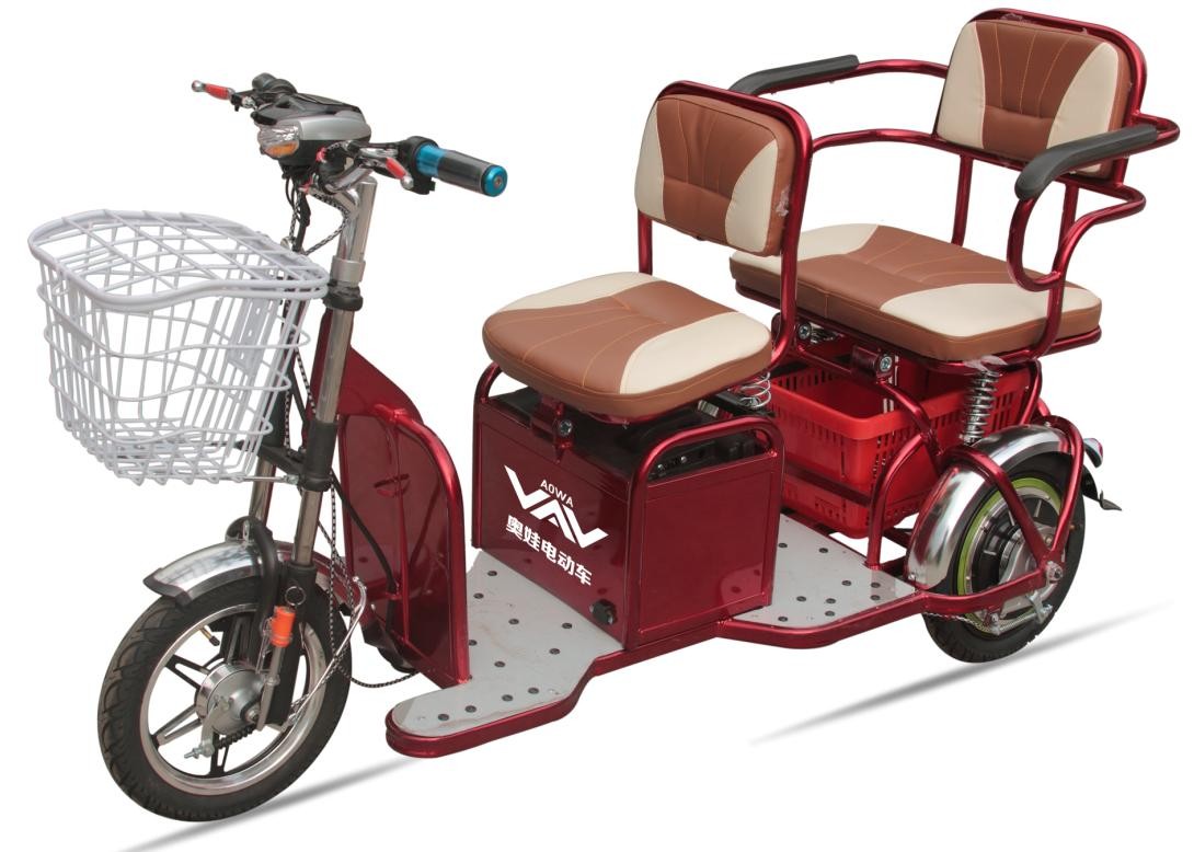 os triciclos 48V20A elétricos postos 350W para os adultos, 2 assentam o triciclo elétrico os triciclos 48V20A elétricos postos 350W para os adultos, 2 assentam o triciclo elétrico